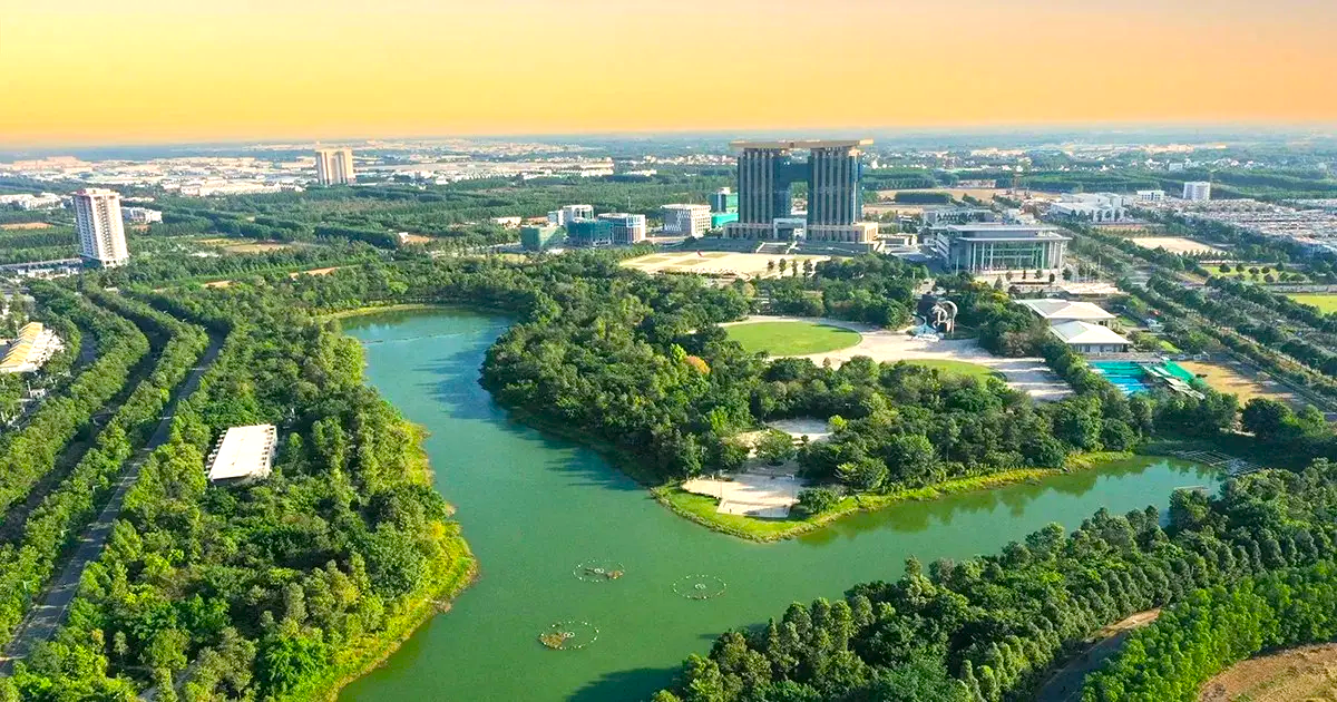 Công viên trung tâm phường Bình Dương, nơi diễn ra hoạt động văn hóa, nghệ thuật dịp Quốc khánh 2/9