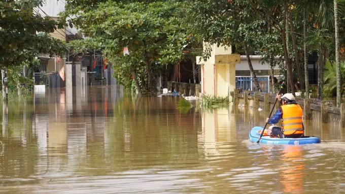 Ngập lụt ở miền Trung /Ảnh SGGP