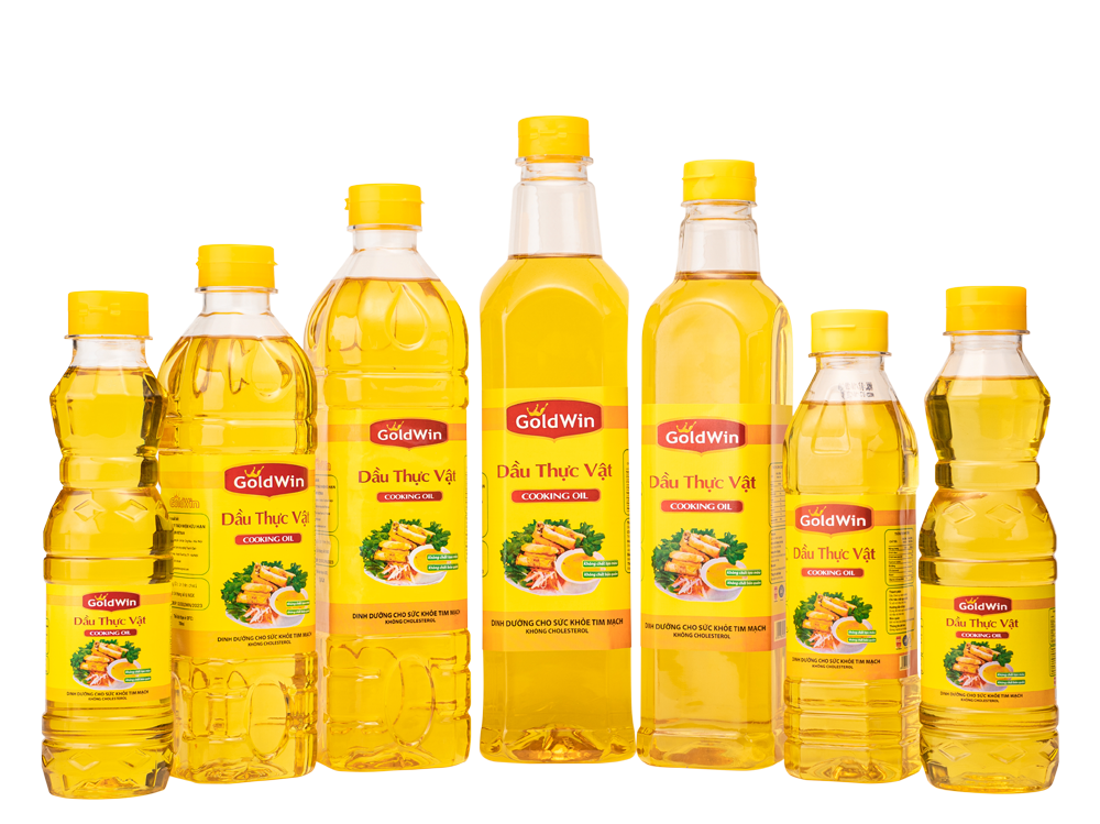 Dầu thực vật GoldWin Cooking Oil. Ảnh dauangoldwin.vn
