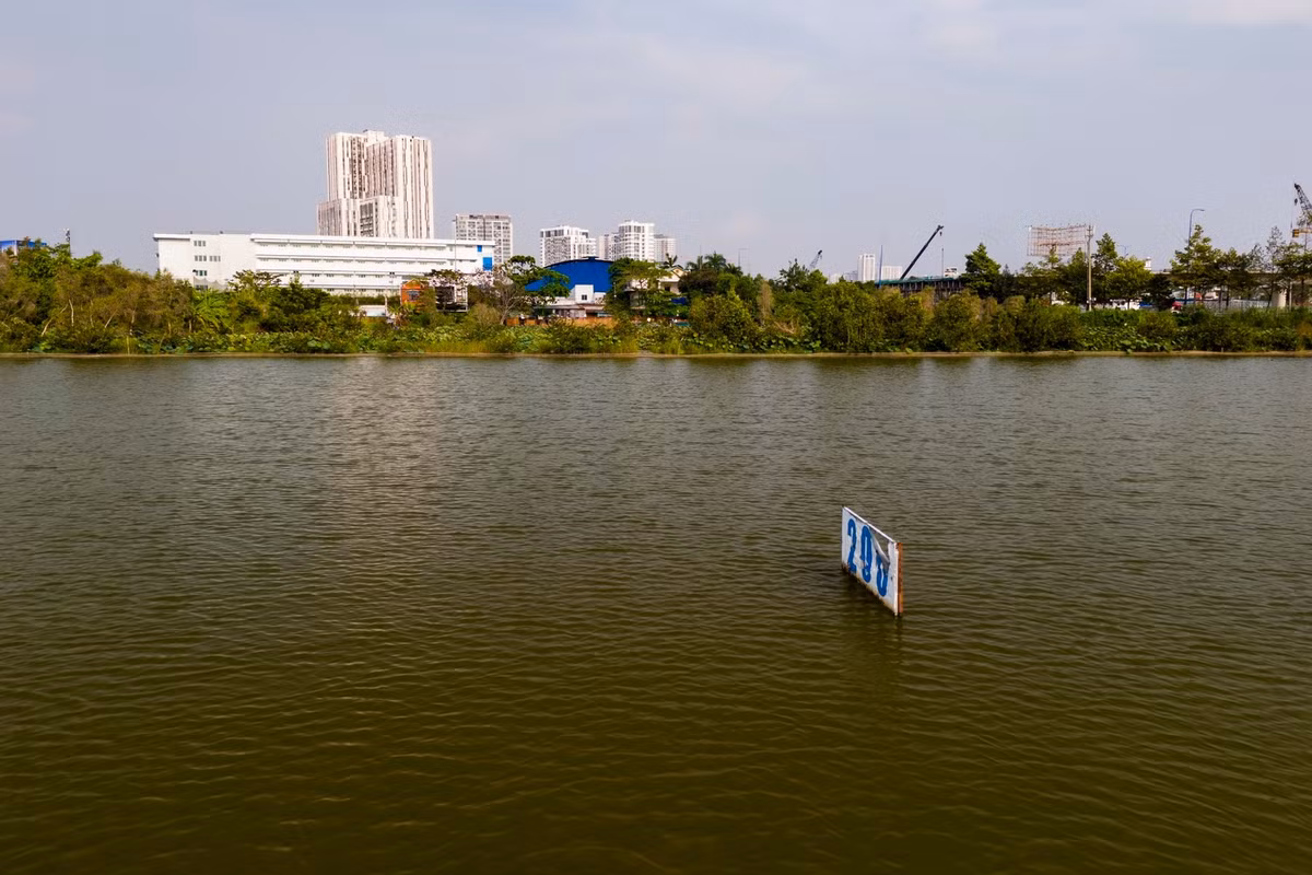Bên trong khu đất chủ yếu là ao hồ và đầm lầy, thuận lợi cho việc triển khai xây dựng trong tương lai.