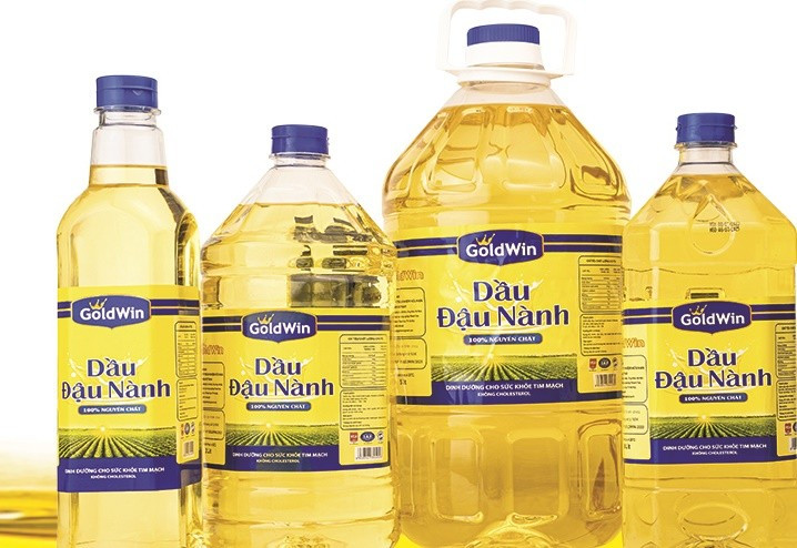 Sản phẩm Dầu đậu nành GoldWin. Ảnh dauangoldwin.vn