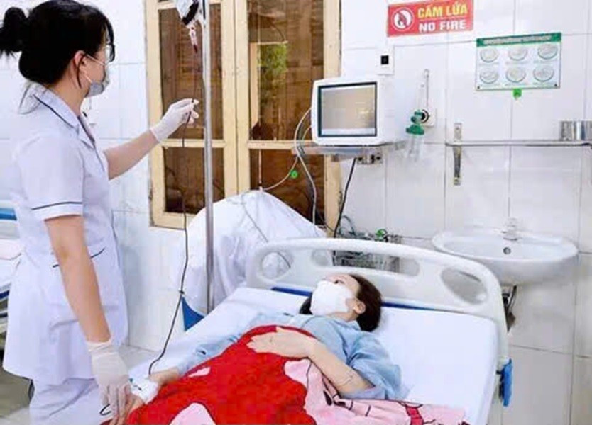 Bệnh nhân Hoàng Thị Hường (43 tuổi, trú tại phường Vũ Phúc). Ảnh SKĐS