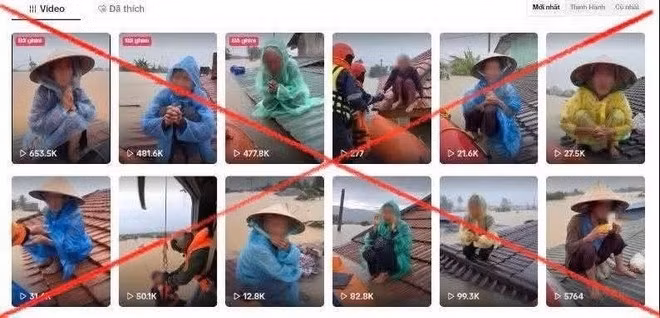 Những hình ảnh, video clip do AI ngụy tạo thu hút hàng trăm nghìn lượt xem, gây hoang mang dư luận và làm 'loãng' những thông tin cảnh báo khẩn cấp. Ảnh VOV