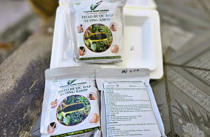 Sản phẩm thảo dược đắp xương khớp không được Sở Y tế tỉnh Thanh Hóa cấp phép, nhưng đường dây "lang băm" đã bán cho hàng chục ngàn người tiêu dùng, chiếm đoạt 227 tỉ đồng