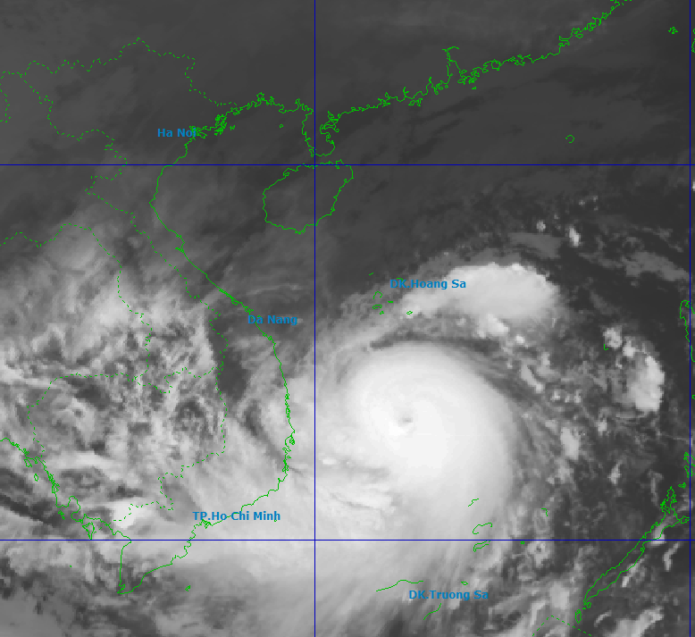 Ảnh vệ tinh chụp bão Kalmaegi lúc 6h sáng nay.