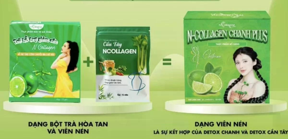 Một số sản phẩm mà Ngân Collagen quảng cáo/Ảnh Kinh tế Việt Nam..