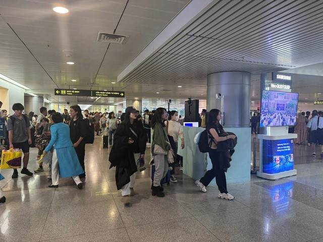 Cảng hàng không quốc tế Tân Sơn Nhất tăng cường phòng virus Nipah. Ảnh SKĐS