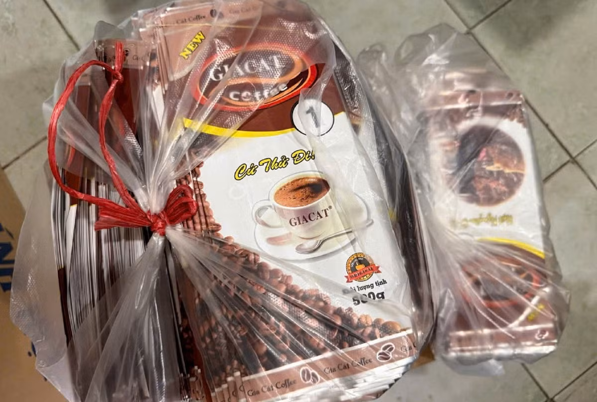 Cà phê nhãn hiệu Gia Cát/Ảnh CA