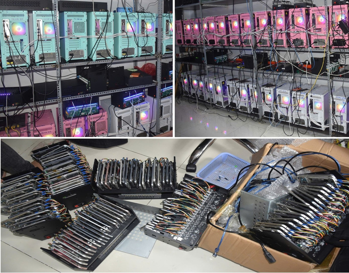 Hệ thống thiết bị của nhóm đối tượng. Ảnh: CA.