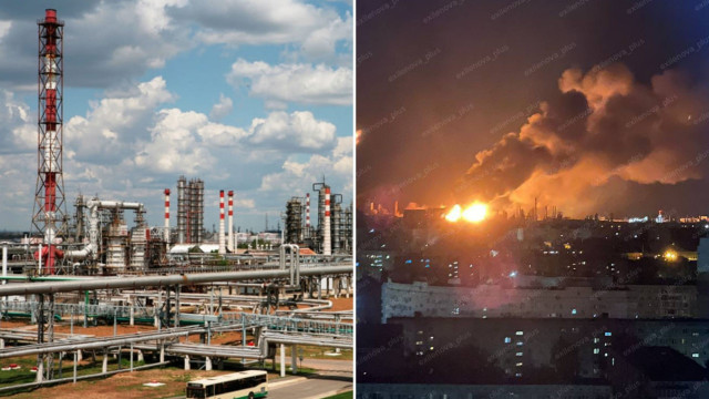 Theo truyền thông Ukraine, ngày 14/8, một vụ tấn công bằng máy bay không người lái quy mô lớn đã đánh trúng nhà máy lọc dầu Lukoil - Volgogradnefteperebka, gây ra hỏa hoạn nghiêm trọng. Đây là một trong những cơ sở lọc hóa dầu trọng yếu nhất tại miền Nam Liên bang Nga, nằm ở thành phố Volgograd, cách biên giới Ukraine gần 475 km. 1-anh-militarnyi.jpg