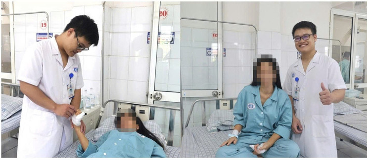 Bác sĩ Đỗ Đình Hà, Khoa Ngoại chấn thương & Y học thể thao và người bệnh H. - Ảnh BVCC ran-1.jpg