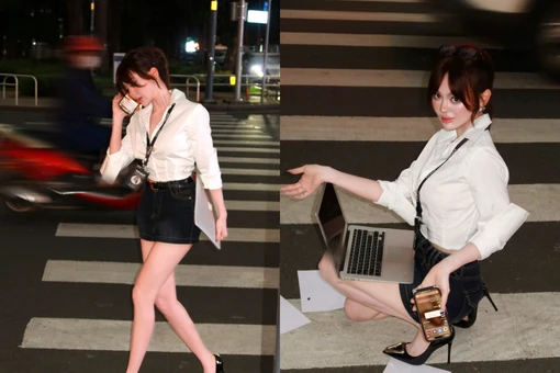 Trang Nemo “hóa thân” thành cô thư ký quyến rũ, gây chú ý với thần thái 