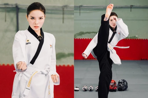 Hoa hậu Nguyễn Cao Kỳ Duyên mạnh mẽ trong bộ võ phục