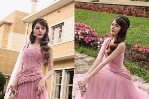 'Búp bê sống' Lilly Luta hóa công chúa với bộ váy hồng xinh xắn