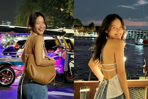 “Boxing girl” Khả Ngân thoải mái thả dáng khi du lịch Thái Lan