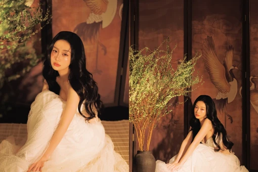 Jun Vũ ví mình như “đóa bạch trà”, khoe nhan sắc mong manh mà cuốn hút