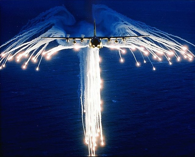 Notably, at least one of these aircraft is also equipped with a Directed Infrared Countermeasures (DIRCM) system. The device, housed in a boat-shaped protective pod under the rear fuselage, uses a high-powered laser to blind or jam the seeker of modern heat-seeking missiles. The system is believed to be a J-MUSIC variant developed by the Israeli company Elbit Systems. 6-5816.jpg