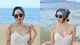 Phương Linh khoe thềm ngực gợi cảm trên bãi biển Nha Trang