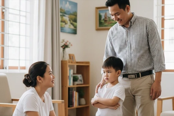Cha mẹ ứng xử thế nào khi con ương bướng không nghe lời?