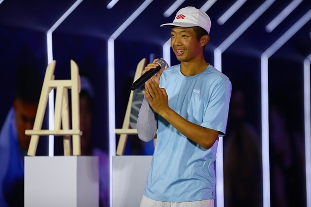 Tay vợt pickleball Quang Dương. Ảnh: Đình Thảo kt-41035.jpg