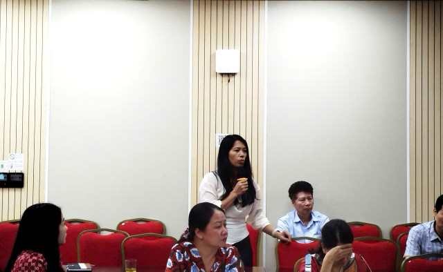 Đồng chí Nguyễn Thị Thanh Huyền, đảng viên Chi bộ Ban Chuyên môn, Phó Trưởng ban Khoa học và Hợp tác quốc tế LHHVN phát biểu thảo luận Đồng chí Nguyễn Thị Thanh Huyền, đảng viên Chi bộ Ban Chuyên môn, Phó Trưởng ban Khoa học và Hợp tác quốc tế LHHVN phát biểu thảo luận