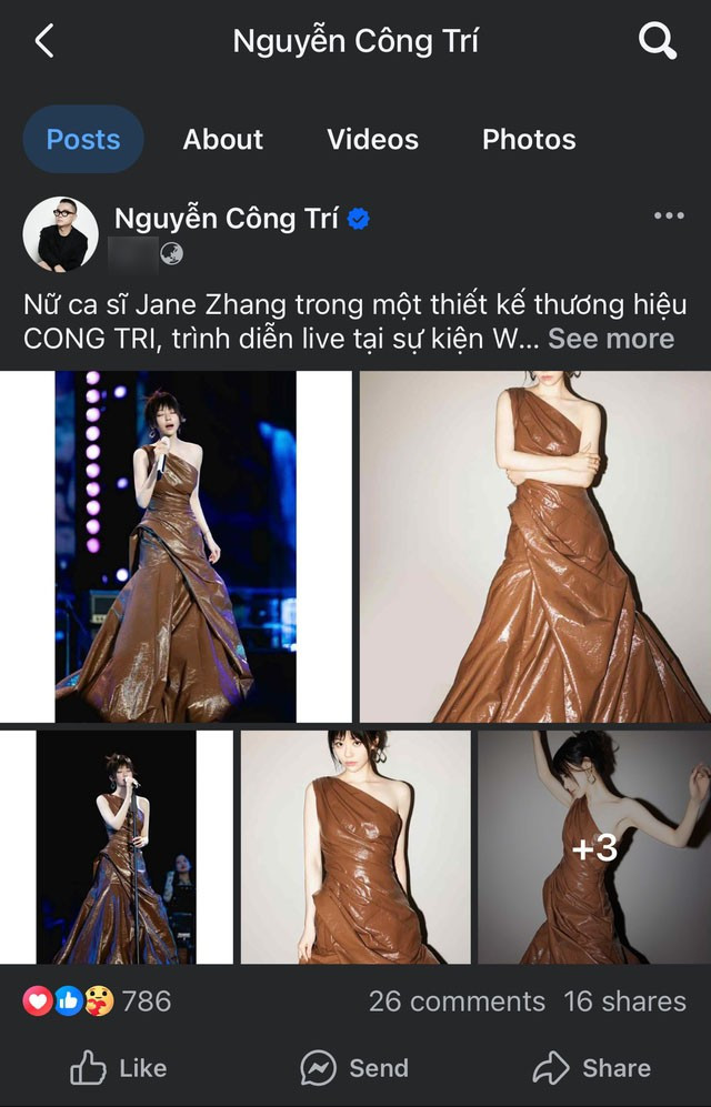 Bài đăng của NTK Công Trí sau khi mở lại trang cá nhân vào giữa tháng 7/2025. Ảnh chụp màn hình. 524144181-1188943626599968-8682685182838448734-n.jpg