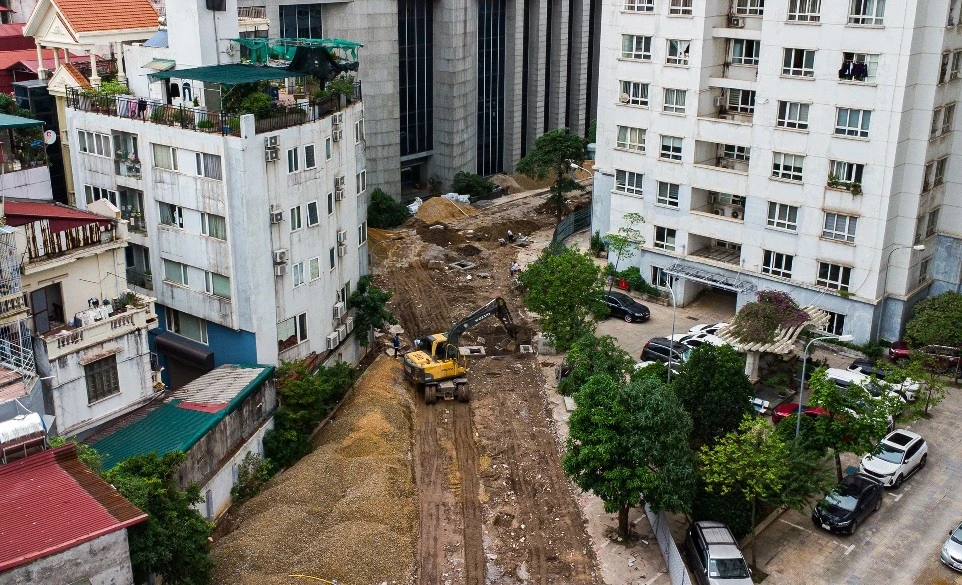 Hiện trạng thi công tuyến đường 84 tỷ đồng tại Hà Nội