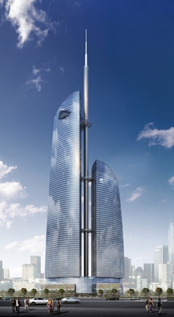 7. Tháp Vostok, tại Moscow, Nga Chiều cao: 373 m Số tầng: 95 Xếp hạng toàn cầu khi hoàn thành: Cao thứ 43.