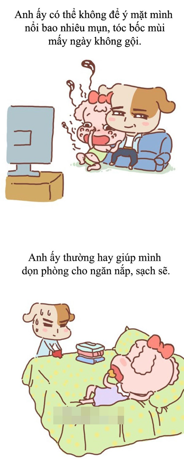 ... người yêu cũng thường giúp cô bạn gái những công việc dọn dẹp...