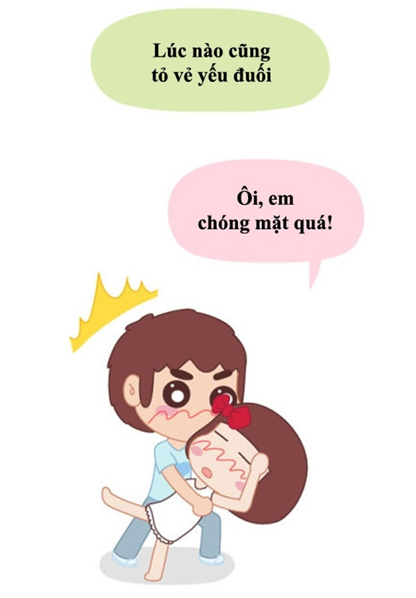 Con gái luôn tỏ ra yếu đuối, để được con trai quan tâm.
