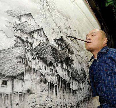 "Tàn nhưng không phế". Dân mạng bày tỏ sự khâm phục trước ý chí và nghị lực của người đàn ông tênHuang Guofu (Trung Quốc) bị tàn tật, nhưng anh vẫn cố gắng vượt qua mọi khó khăn, thử thách của cuộc sống để trở thành một nghệ sỹ. Ảnh nhận được gần 8.000 lượt like từ phía cư dân mạng.