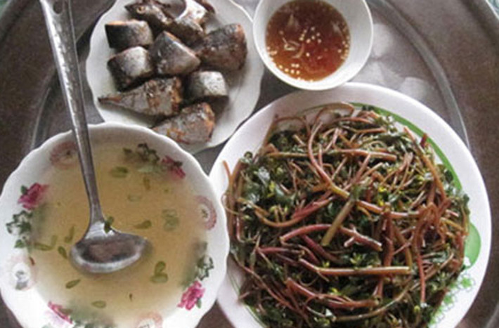 Bài 5: Rau sam, mồng tơi vừa đủ nấu canh ăn hai lần trong ngày trước bữa cơm chính, ăn liên tục 7 - 10 ngày.