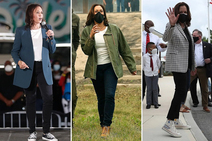 Tuy nhiên, có một ngoại lệ là bà Harris mê giày thể thao Converse thực sự. Bà có một bộ sưu tập giày của hãng này với nhiều màu sắc và chất liệu và kiểu dáng khác nhau.
