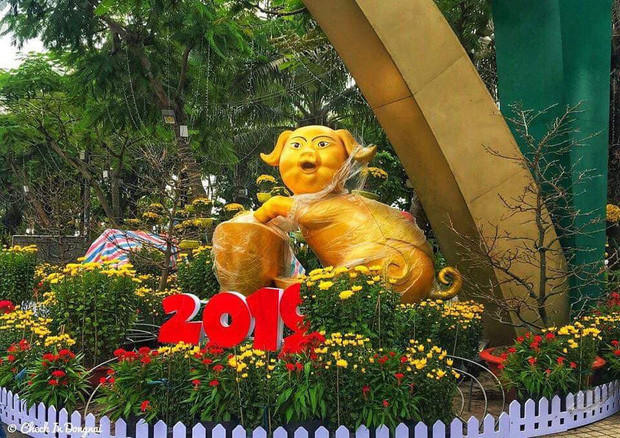 Linh vật lợn nhưng thân hình lại giống chuột ở Biên Hòa, Đồng Nai.