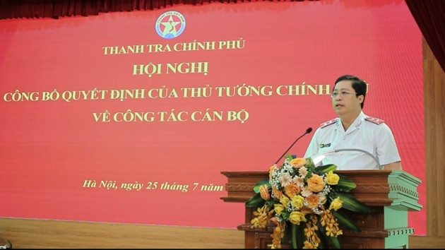 Tân Phó Tổng Thanh tra Chính phủ khẳng định sẽ nỗ lực hết sức mình, không ngừng rèn luyện, tu dưỡng đạo đức, học hỏi và tiếp tục nâng cao hơn nữa năng lực, trình độ chuyên môn, phát huy năng lực công tác để cùng tập thể Ban cán sự đảng, lãnh đạo Thanh tra Chính phủ hoàn thành tốt nhiệm vụ được Đảng, Nhà nước giao.