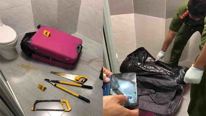 Khoảng 16h30 ngày 6/2, Bao Dan Ping đến số nhà 14 Trương Văn Hiến để đòi lại số tiền 61.000 USD đã đưa cho Xiao Qui Ping. Tại đây hai bên đã xảy ra mâu thuẫn, xô xát. Xiao Qui Ping đã dùng dây thừng siết cổ và giết chết Bao Dan Ping. Sau đó, đối tượng này đã dùng dao cắt lìa các bộ phận cơ thể nạn nhân bỏ vào vali và thùng rác trong nhà. (Ảnh: Vietnamnet)