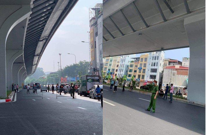 Vào khoảng 8h30 sáng 25/9, Công an quận Thanh Xuân, Hà Nội đã đưa những người có liên quan trong vụ nam thanh niên đập phá xe máy của người đi đường sau va chạm giao thông trên đường Trường Chinh để dựng lại hiện trường nơi xảy ra vụ việc điều tra, làm rõ.