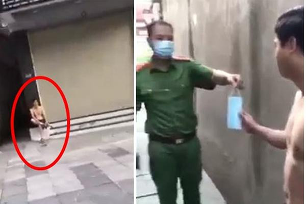 Đi đổ rác "tiện" ngồi hút thuốc: Một người đàn ông ở Hà Đông (Hà Nội) không đeo khẩu trang đang ngồi hút thuốc ngoài vỉa hè bị lực lượng chức năng trong quá trình tuần tra kiểm soát trên đường phát hiện. Người đàn ông ngay lập tức bỏ chạy vào nhà ở trong ngõ.
