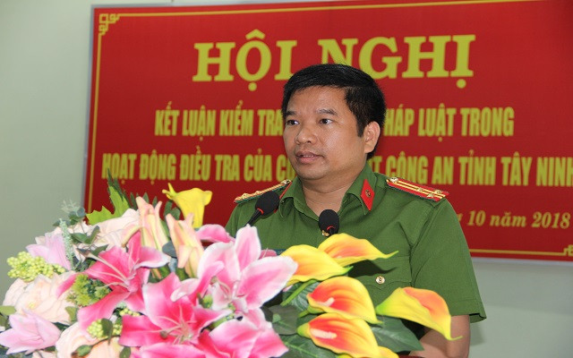 Đại tá Đặng Trọng Cường - tân Giám đốc Công an tỉnh Ninh Bình sinh năm 1976; Quê quán: Xã Vô Tranh, huyện Hạ Hòa, tỉnh Phú Thọ. (Ảnh: Báo Tây Ninh)