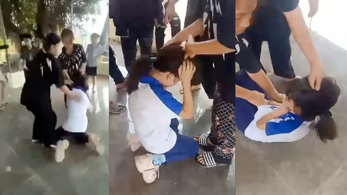 Nữ sinh lớp 6 bất ngờ bị bắt quỳ, hành hung dã man: Ngày 20/8, Công an phường Biên Giang (quận Hà Đông, TP Hà Nội) xác minh, làm rõ vụ nữ sinh lớp 6 bị nhóm bạn bắt quỳ gối rồi đánh liên tiếp. Theo đại diện Phòng GD&ĐTquận Hà Đông, những học sinh tham gia đánh nữ sinh trong clip đang lan truyền trên mạng là học sinh lớp 7, 8 của trường THCS Biên Giang.