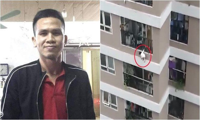 Người hùng "phi thân" đỡ bé gái rơi từ tầng 12 chung cư: Chiều 28/2, khi đang ngồi trong ô tô đợi chuyển hàng cho khách, anh Nguyễn Ngọc Mạnh (Đông Anh, Hà Nội) chợt nghe thấy tiếng la hết thất thanh, kêu cứu của nhiều người dân xung quanh. Vội vã ra ngoài, anh nhìn thấy một bé gái đang vắt vẻo trên ban công tầng 12, tòa nhà 60B Nguyễn Huy Tưởng.