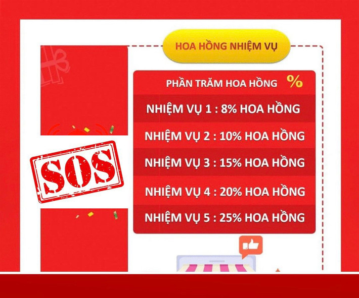 Làm cộng tác viên bán hàng online, người phụ nữ bị lừa gần 1 tỷ đồng: Chị N. (SN 1993; trú tại Hà Nội) nhận được một lời mời làm cộng tác viên chạy quảng cáo cho các sàn thương mại điện tử Tiki, Shopee... Mỗi ngày có 7-15 nhiệm vụ với số tiền thưởng dao động từ 20 nghìn đến 50 nghìn đồng, tùy vào nhiệm vụ. Chị N đã thanh toán nhiều đơn hàng với tổng số tiền là gần 1 tỷ đồng và được hứa sẽ nhận tiền công khoảng 1,5 tỷ đồng, nhưng sau đó không nhận được tiền. Biết mình bị lừa, ngày 28/2/2022, chị N đã đến Công an phường Dịch Vọng Hậu, quận Cầu Giấy trình báo sự việc.