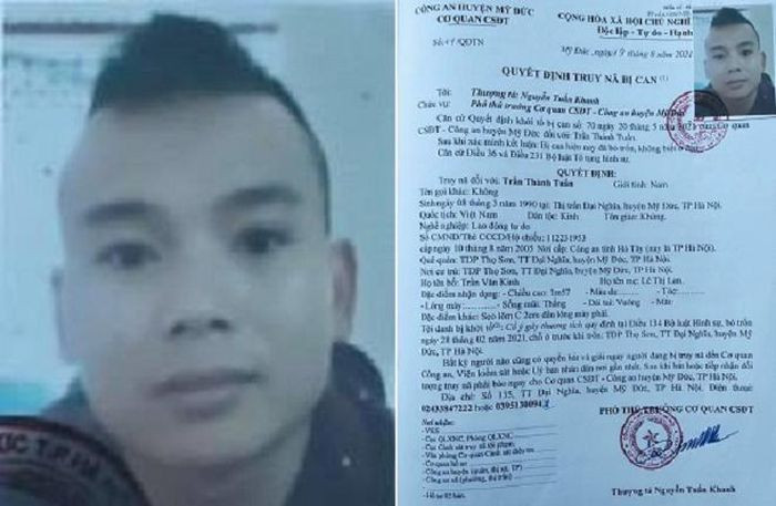 Truy nã kẻ dùng dao tự chế chém người trọng thương ở Hà Nội: Ngày 11/10, Công an huyện Mỹ Đức, Hà Nội cho biết đang truy nã bị can Trần Thành Tuấn (SN 1990, trú tại xã Đại Nghĩa, huyện Mỹ Đức) về tội "Cố ý gây thương tích". Tuấn đã dùng dao tự chế chém 3 nhát vào người anh Đ. (SN 1985, trú tại huyện Mỹ Đức). Sau khi gây án, Tuấn bỏ trốn.