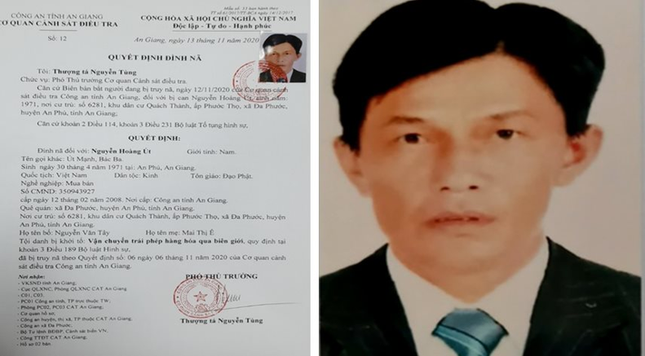 7. Bắt đối tượng truy nã đặc biệt nguy hiểm trong vụ vận chuyển lậu 51kg vàng: Ngày 21/11, Công an tỉnh An Giang cho biết, vừa bắt giữ đối tượng truy nã trong vụ vận chuyển lậu 51kg vàng đồng thời tiếp tục thông báo truy tìm các đối tượng liên quan khác. Đối tượng bị bắt là Nguyễn Hoàng Út (tức Út Mạnh, sinh năm 1971 đối tượng bị Công an An Giang truy nã ngày 06/11/2020).