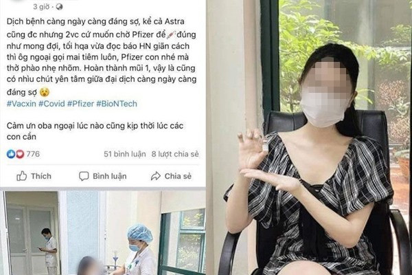 Xử phạt "hoa khôi" khoe tiêm vắc xin Pfizer nhờ "ông ngoại": Ngày 29/7, Thanh tra Bộ TT&TT phạt vi phạm hành chính đối với V.P.A (SN 1993, nghề nghiệp kinh doanh tự do, có địa chỉ tại phường Thượng Đình, quận Thanh Xuân, Hà Nội).
