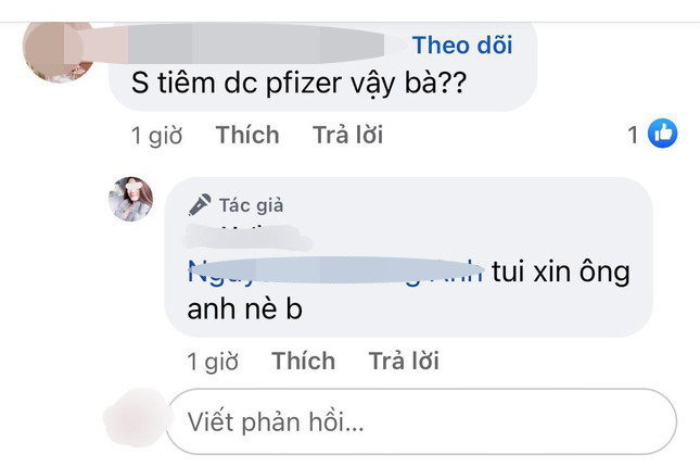 Trả lời vấn đề này, ông Nguyễn Ngọc Ánh, Phó Chủ tịch UBND quận Ninh Kiều cho biết: "Cô gái này là em bạn dì ở gần nhà của cán bộ UBND phường An Phú, đồng chí này trong lực lượng tuyến đầu đi truy vết COVID-19, tiếp xúc trực tiếp với F0, F1. Quận có chủ trương ưu tiên tiêm cho người nhà của người trực tiếp làm công tác truy vết trong cộng đồng, để họ yên tâm làm nhiệm vụ. H. là người nhà của đồng chí này và cũng có tên trong danh sách tiêm".