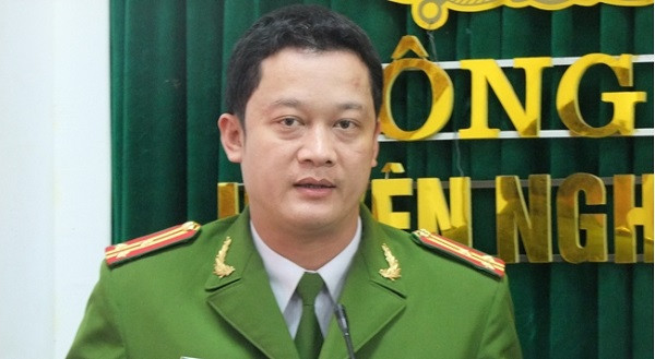 Thượng tá Nguyễn Đức Cường từng kinh qua các chức vụ Trưởng phòng CSĐT tội phạm về ma túy, Trưởng Công an TP Vinh.
