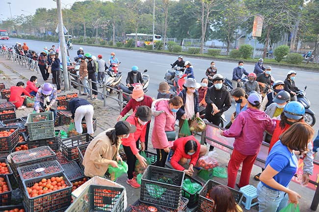 Theo chị Thuỷ, từ hôm (20/1) qua đến sáng nay (21/2), chị đã giúp người dân tiêu thụ được 30 tấn rau củ.\
