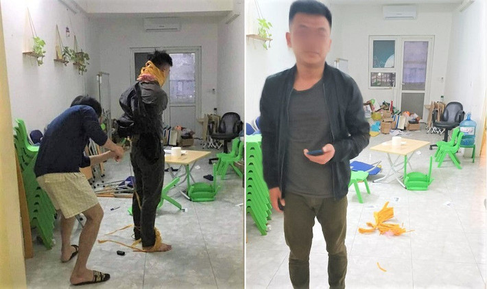 Theo đó, vào chiều 8/1, có 3 đối tượng đã giả làm khách mua điện thoại đến nhà anh A. (quê Nam Đàn, Nghệ An hiện ở tầng 3 chung cư HH1A Linh Đàm). Sau đó nhóm này đã xịt hơi cay, đánh, trói anh A. rồi cướp 3 chiếc điện thoại. (Ảnh nạn nhân)