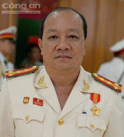 Đại tá Trần Thanh Trà có trình độ thạc sĩ Luật, chuyên ngành Tội phạm học và Phòng ngừa tội phạm; Cử nhân khoa học, ngành Luật. (Ảnh: Công an TP HCM)